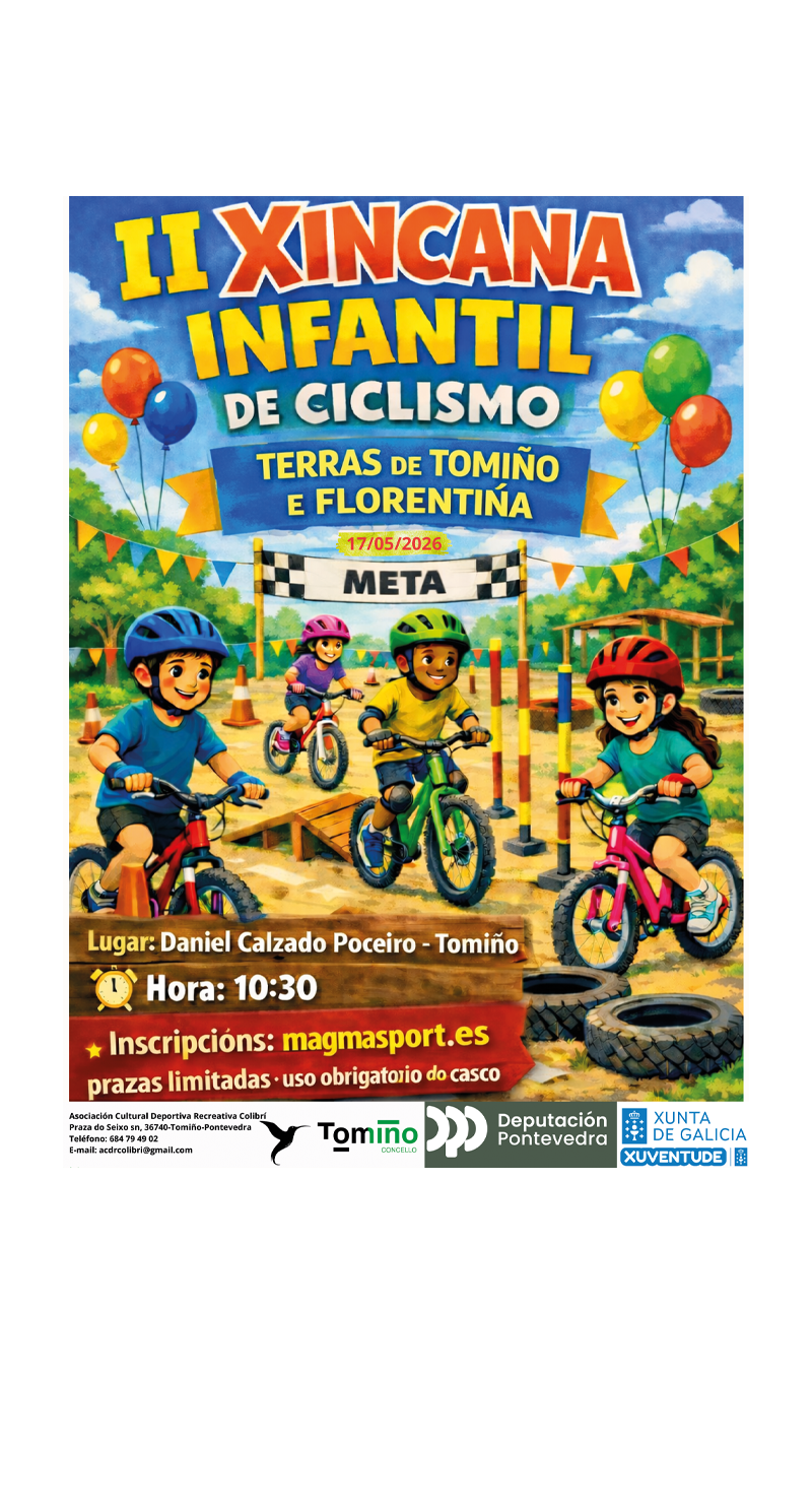 Inscrición II Xincana infantil de ciclismo
