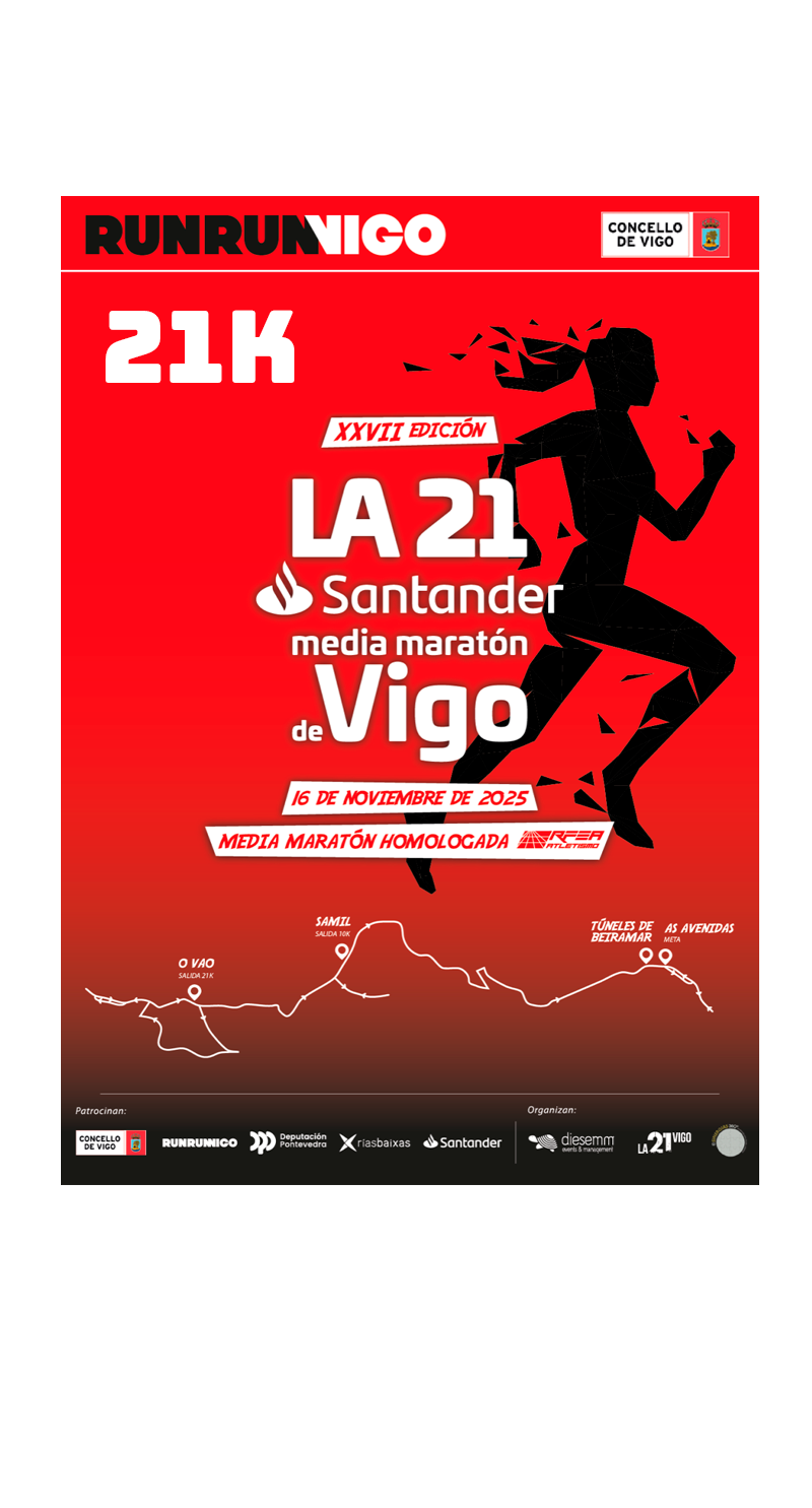 LA21 SANTANDER MEDIA MARATÓN DE VIGO 21K